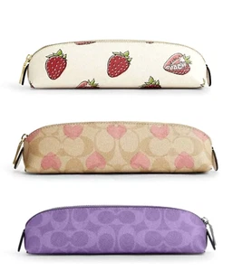 NWT COACH Pencil Case with Heart/strawberry/snoopy print CAP08/CZ206/CBT17/CP380 - Picture 1 of 35