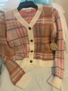 JOLIE & JOY Girls Cardigan Sweater, Size L/14, Nice Color Palette - Picture 1 of 3