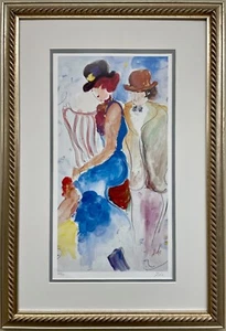 Zule Moskowitz "The Couple I" Hand Signed Limited Edition FRAMED ART NEW - Picture 1 of 4