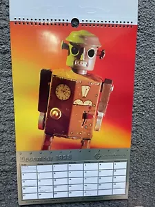 Chroma Graphics Vintage 1999 Robot Calendar Build-A-Robot Atomic Robot Man - Picture 1 of 13
