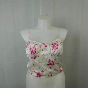 Rue 21 Floral Print Satin Cropped Bustier Cami - XL #178 - Picture 1 of 6