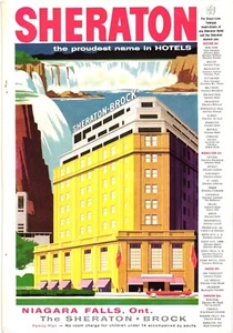 Print Ad SHERATON HOTELS BROCK Niagara Falls Ontario Canada Vintage c1957 - Picture 1 of 1