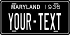 Maryland 1936 License Plate Personalized Custom Car Bike Motorcycle Moped Tag