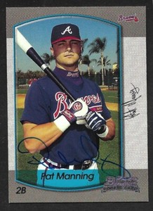 2000 BOWMAN #142  Pat Manning  ROOKIE  ATLANTA BRAVES  SIGNED AUTOGRAPH AUTO COA