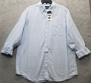 Chaps Shirt Men's L Multi Striped Long Sleeve Classic Fit Collared Button Front - Picture 1 of 11