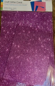A4 and A5 Craft Glitter Card - Blue Pink Dark Pink - 4 Sheets A Pack - Multibuy - Picture 1 of 6