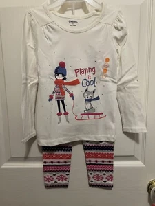 GYMBOREE GIRLS 2 PIECE LONG SLEEVE TOP LEGGINGS SET SIZE 4 NEW - Picture 1 of 14