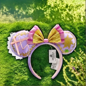Disney Parks Princess Tangled Rapunzel Minnie Mouse Ear Headband Disneyland - Picture 1 of 11
