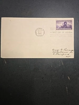 Utah Centennial 1847-1947 FDC, Scott # 950,3 Cent, Salt Lake City, JUL 24, 1947 - Image 1 of 2