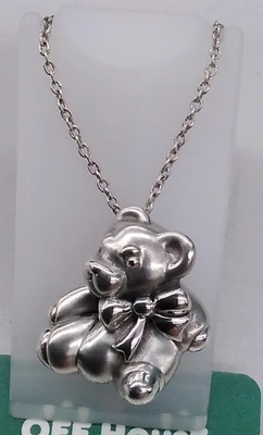 Collar de oso de peluche Tiffany & Co. SV925, plateado, nuevo Foto 1 de 4