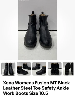 Xena Fusion MT Women’s Steel Toe Safety Boots Midnight Black Leather US 10.5 - Image 1 of 4