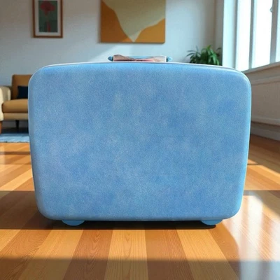 Vintage Samsonite Silhouette aquablau 20" Hartschalen Gepäck Koffer MIT 2 Schlüsseln - Bild 1 von 4