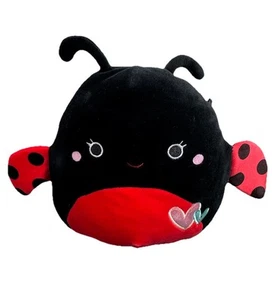 Squishmallows Ladybug TRUDY 8 inch Hearts Valentines Red Black - Picture 1 of 6