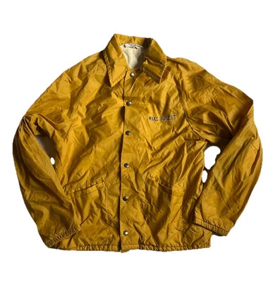 Chaqueta a presión vintage Wake Forest amarilla para hombre pequeña Foto 1 de 4