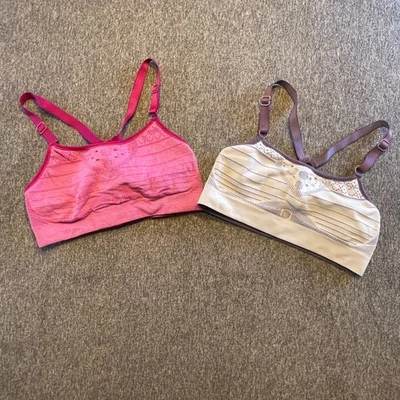 Sujetadores deportivos Smartwool sin costuras espalda deportiva XS rosa púrpura paquete de 2 Foto 1 de 4