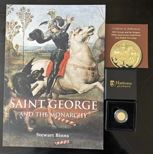 2021 One Eighth Sovereign George & The Dragon 200 Anniversary 22ct Gold 1/8 Coin - Picture 1 of 11