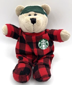Starbucks Bearista Plüschbär 2020 Holiday Flanell Pyjama Limited Edition 10 Zoll - Bild 1 von 8