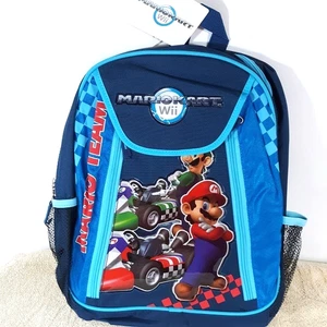 MARIO Backpack NEW 15"x12" Full Size Mario KART Wii Canvas Book Bag NWT LUIGI - Picture 1 of 5