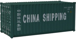 Contenedor intermodal de envío corrugado Walthers escala HO 20' envío a China - Imagen 1 de 1