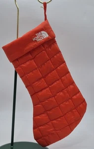The North Face Christmas Stocking Orange Quilted Rare HTF - Picture 1 of 5
