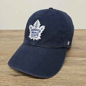 Cappello Toronto Maple Leafs 47 marca pulizia regolabile NHL blu papà berretto OSFA - Foto 1 di 11