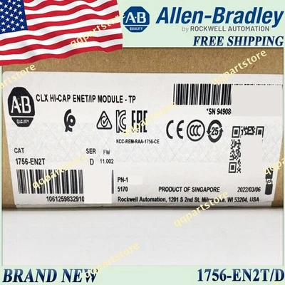 1PC 1756-EN2T/D New Sealed AB CLX ENet/IP 100M US Stock Free Ship&Tax Sameday - Image 1 of 4