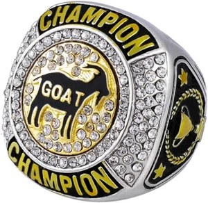 Guancrown Goat Championship Rings Award Trophy Medal Greatest of All Time Gif... - Picture 1 of 12