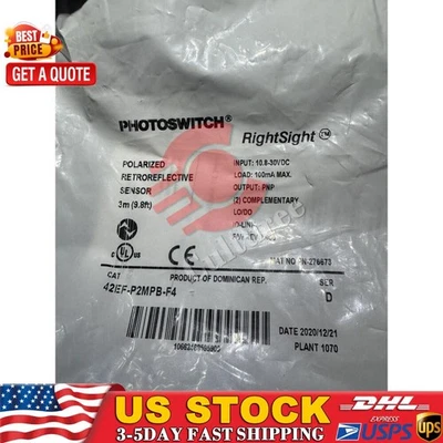 New Sealed Allen Bradley 42EF-P2MPB-F4 RightSight Photoelectric Sensor - Image 1 of 4