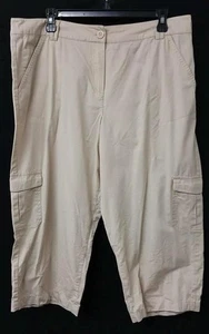 Sandro 1X beige multi pockets stitched trim cargo cropped pants - Picture 1 of 6