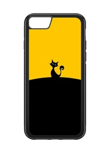 Funda de teléfono BLACK CAT silueta sentada para modelos Samsung - Imagen 1 de 5