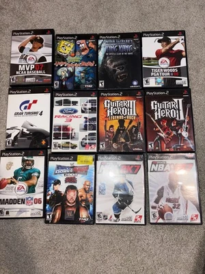 21x Lote de Juegos Playstation 2 PS2 Guitar Hero Gran Turismo King Kong y Más Foto 1 de 2