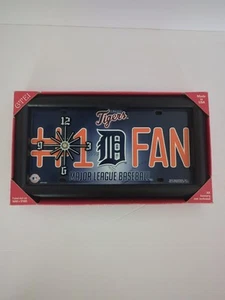 Detroit Tigers #1 Fan License Plate Display Clock (No Hands) - Picture 1 of 7