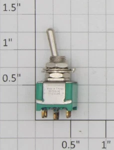 Tyco 1-1571920-7 DPDT Mini On/Off/On Toggle Switch 6A @ 120VAC - Picture 1 of 3