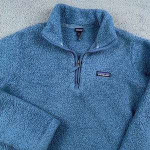 Patagonia Pullover Damen XL blau Los Gatos 1/4 Zip Hochflor Fleecepullover - Bild 1 von 12