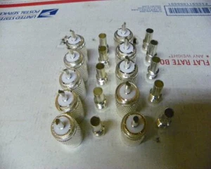 TEFLON 10  PL259 SPECIAL NONE SHORTING WITH 10 SILVER UG76 FOR RG 8X COAX   READ - Picture 1 of 5