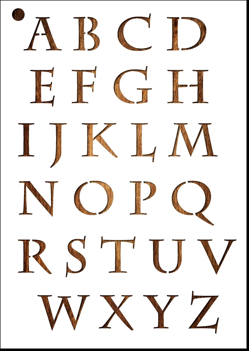 4 Pcs Pochoir Lettre Alphabet,Pochoir Lettre,normographe,Pochoir Dessin