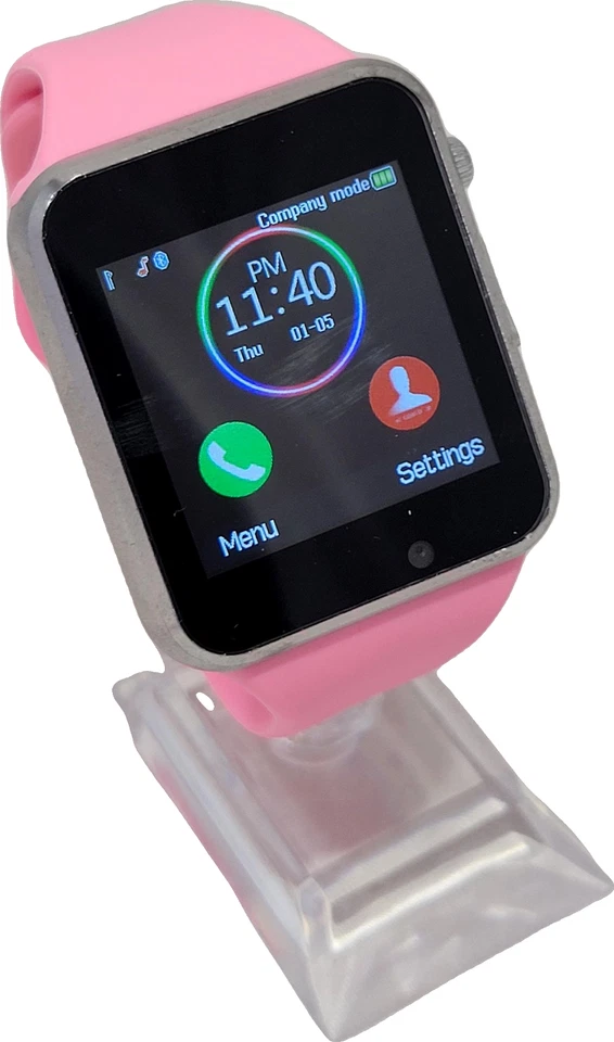 A1 Smart Watch Pink Band Gray Grey Frame 21 cm - Image 1 of 1