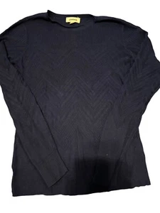 L'AGENCE Navy Suka Chevron Knit Textured Sweater Size Xs - Picture 1 of 6
