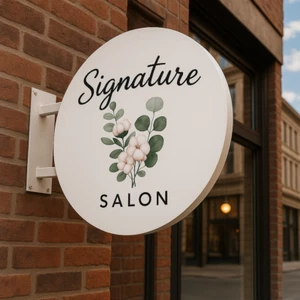 Double Sided Business Sign Custom Blade Logo Sign for Wall Mount Shop Display - Picture 1 of 14