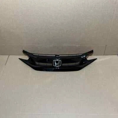 Parachoques delantero negro brillante emblema de montaje de parrilla para Honda Civic Sport 2019-2021 Foto 1 de 4