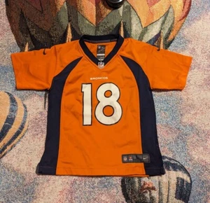 NFL Nike Denver Broncos Peyton Manning Kids Jersey, Number 18, Size Youth Large - Picture 1 of 6