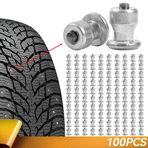 100X Tire - Slip Screw Wheel Snow Stud Spike For Car SUV Motorcycle Bike 8*10mm - Picture 1 of 9
