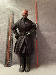 Vtg Star Wars 1993 Darth Maul 12" Doll Action Figure w Double Light Saber Hasbro - Imagen 1 de 21