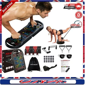 HOTWAVE Push Up Board Fitness, Portable 20 in 1 Pushup Bar, Home Gym Equipment - - Picture 1 of 6