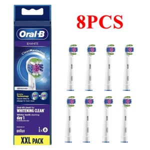8 Cabezales de Recambio compatibles con cepillos eléctricos Oral B 3D White - Imagen 1 de 7