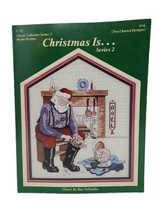 Cross Stitch Pattern Santa Angel Toys Christmas Series 2 Rae Nebraska Booklet - Picture 1 of 3