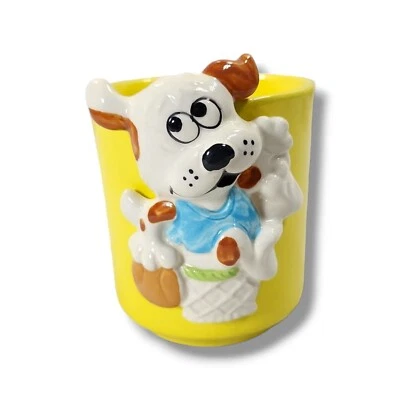 Relpo Vintage Cerámica Baño Vaso Cepillo de Dientes Soporte 3D Baloncesto Perro Foto 1 de 4