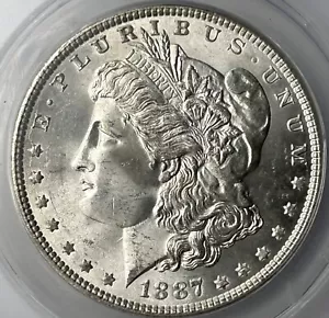 1887 P Morgan Silver Dollar ANACS MS65 - Picture 1 of 8