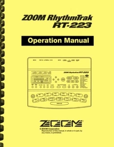 Zoom Rhythm Trak RT-223 Drum Machine OWNER'S OPERATION MANUAL - Picture 1 of 3