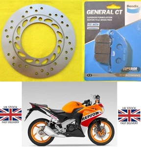 HONDA CBR125R 2011 - 2020 REAR BRAKE DISC & PADS SET - Picture 1 of 13